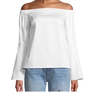 Zac Posen Felicia Off the Shoulder Bell Sleeve Top size 0
